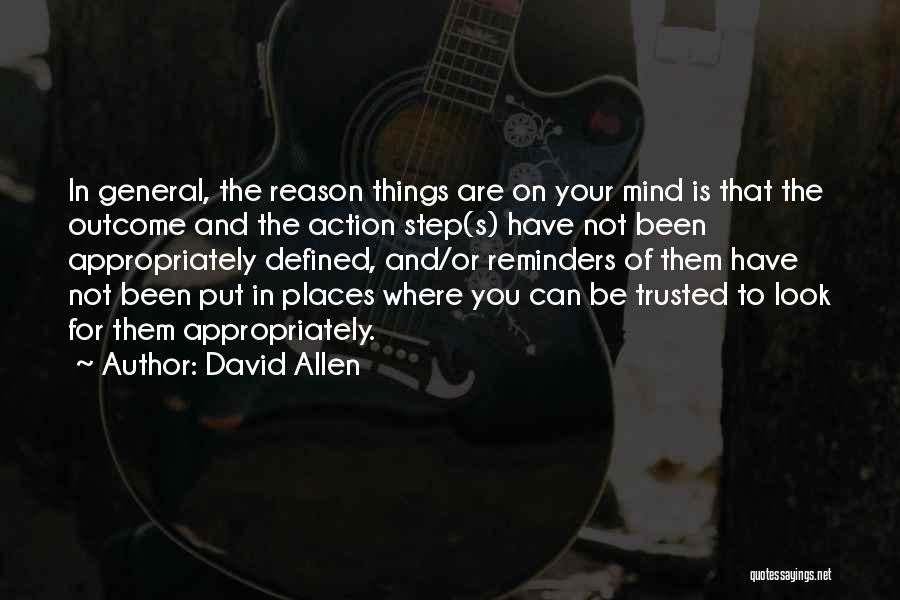 Trusted You Quotes By David Allen