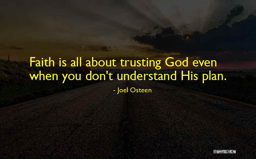 Trusting God's Plan Quotes By Joel Osteen