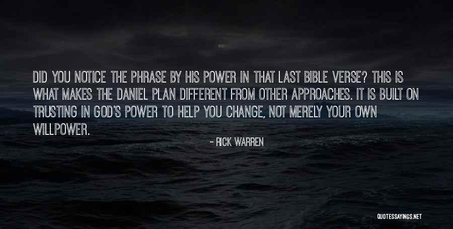 Trusting God's Plan Quotes By Rick Warren