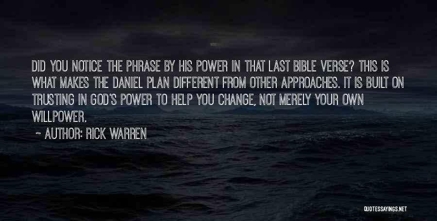 Trusting In God's Plan Quotes By Rick Warren