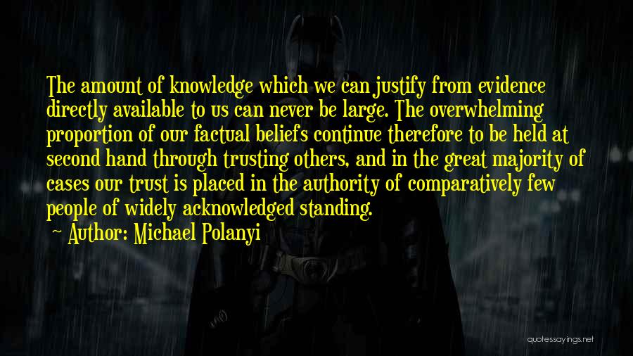 Trusting In Others Quotes By Michael Polanyi