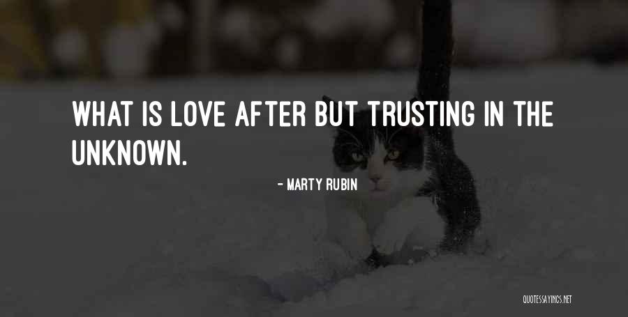 Trusting The Unknown Quotes By Marty Rubin