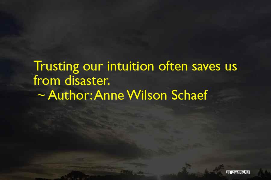 Trusting Your Intuition Quotes By Anne Wilson Schaef