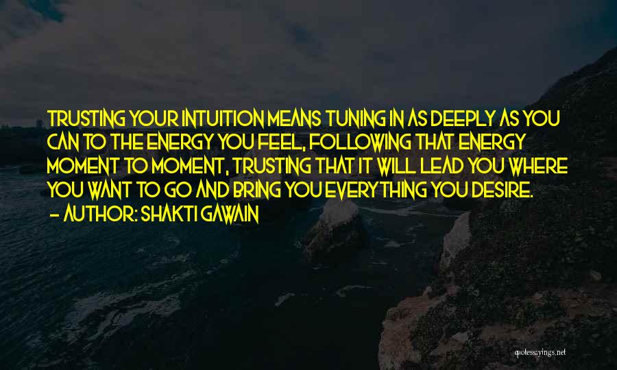 Trusting Your Intuition Quotes By Shakti Gawain