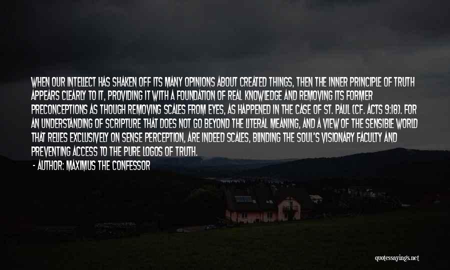 Truth And Perception Quotes By Maximus The Confessor