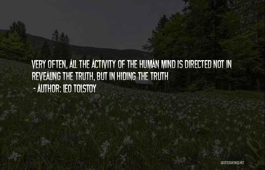 Truth Hiding Quotes By Leo Tolstoy