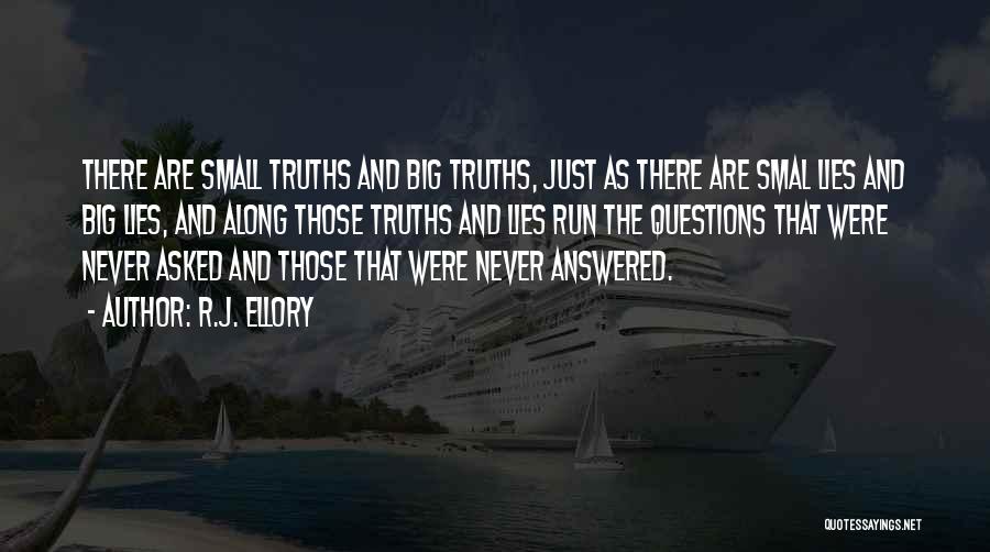 Truth Never Lies Quotes By R.J. Ellory