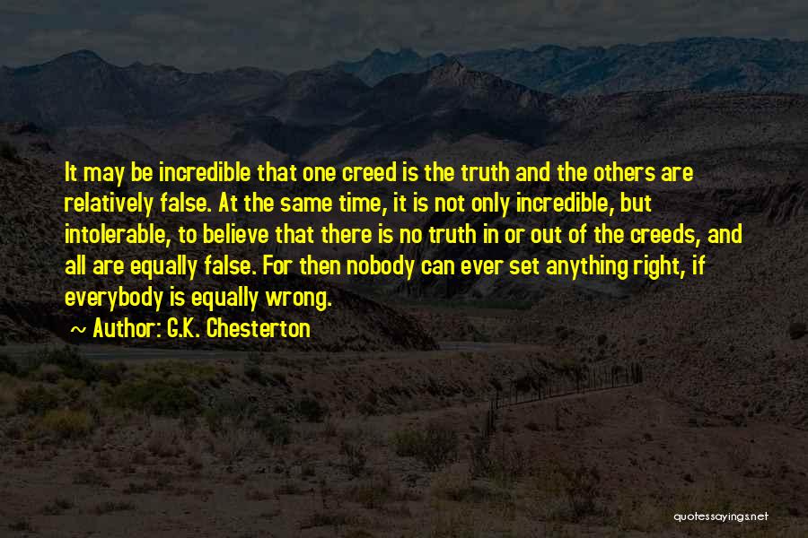 Truth Or False Quotes By G.K. Chesterton