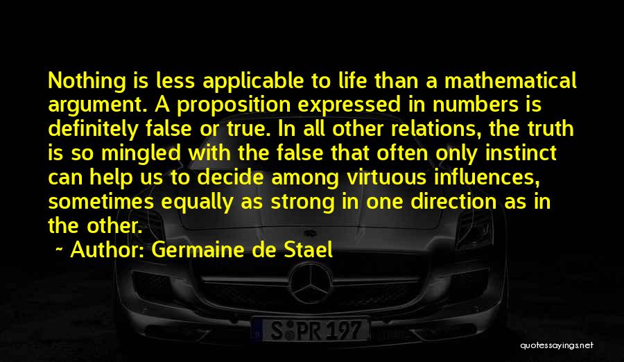 Truth Or False Quotes By Germaine De Stael