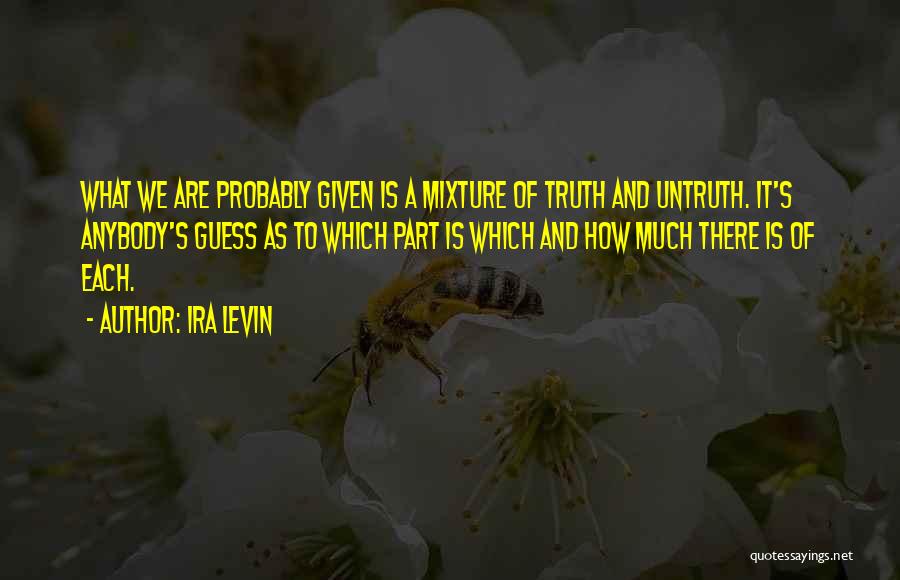 Truth Untruth Quotes By Ira Levin