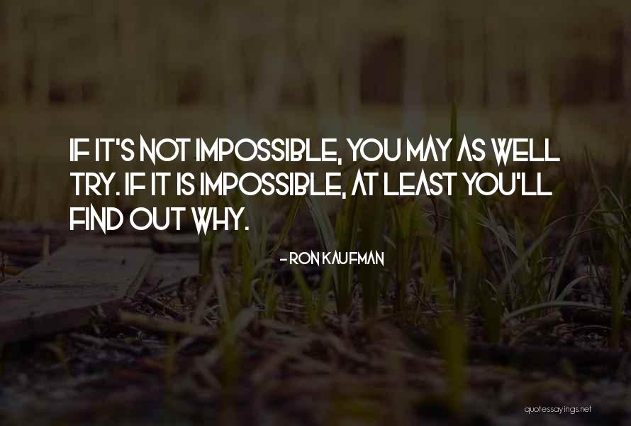 Try As You May Quotes By Ron Kaufman Try As You May Quotes By Ron Kaufman