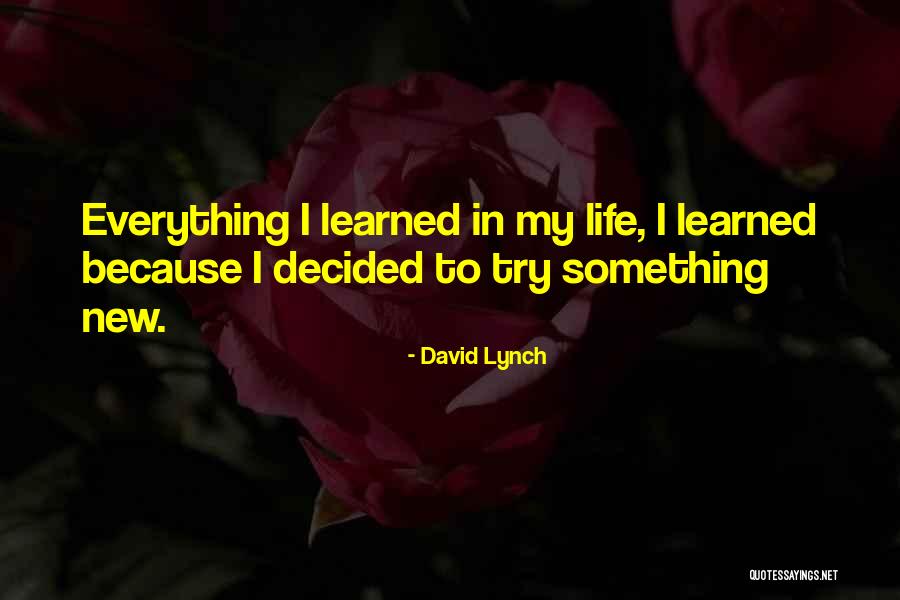 Try Everything Quotes By David Lynch Try Everything Quotes By David Lynch