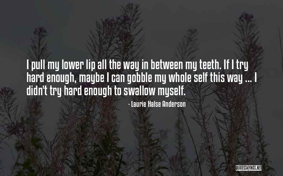 Try Hard Enough Quotes By Laurie Halse Anderson Try Hard Enough Quotes By Laurie Halse Anderson