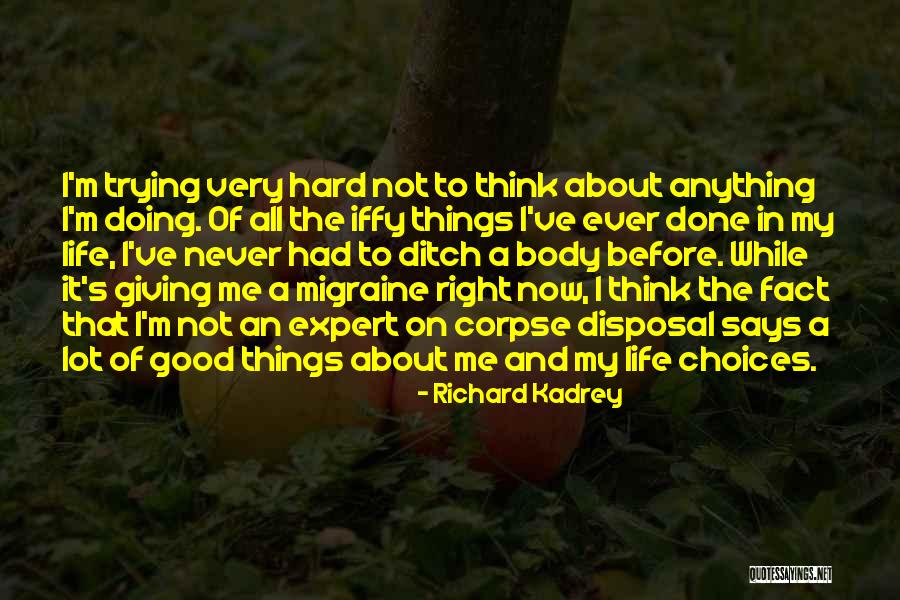Trying Hard In Life Quotes By Richard Kadrey Trying Hard In Life Quotes By Richard Kadrey