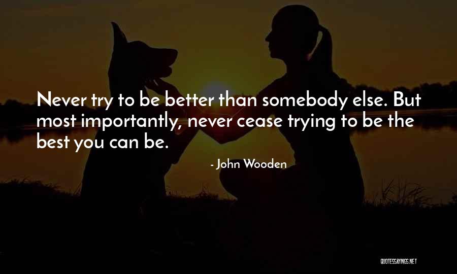 Trying The Best Quotes By John Wooden