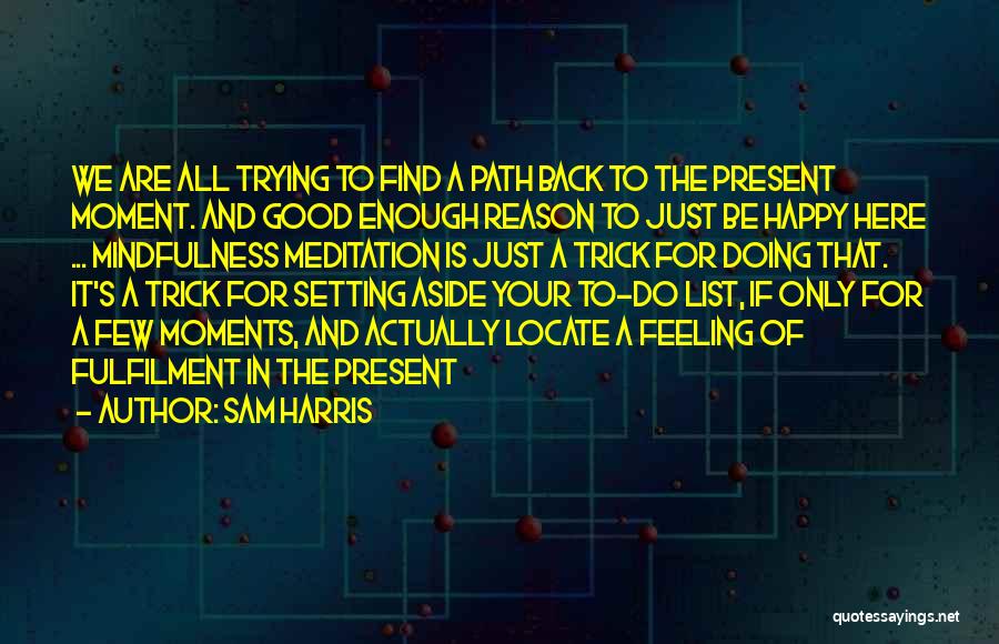 Trying To Be Happy Quotes By Sam Harris