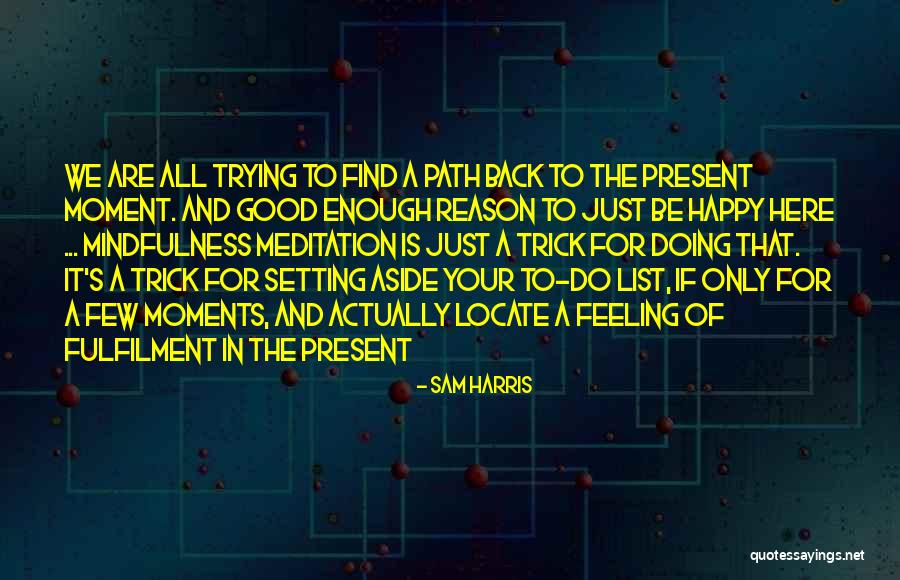 Trying To Be Happy Quotes By Sam Harris