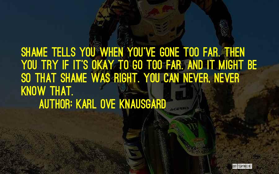 Trying To Be Okay Quotes By Karl Ove Knausgard