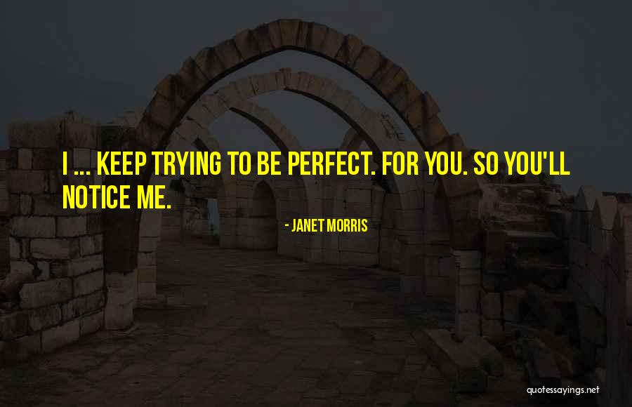 Trying To Be Perfect Quotes By Janet Morris