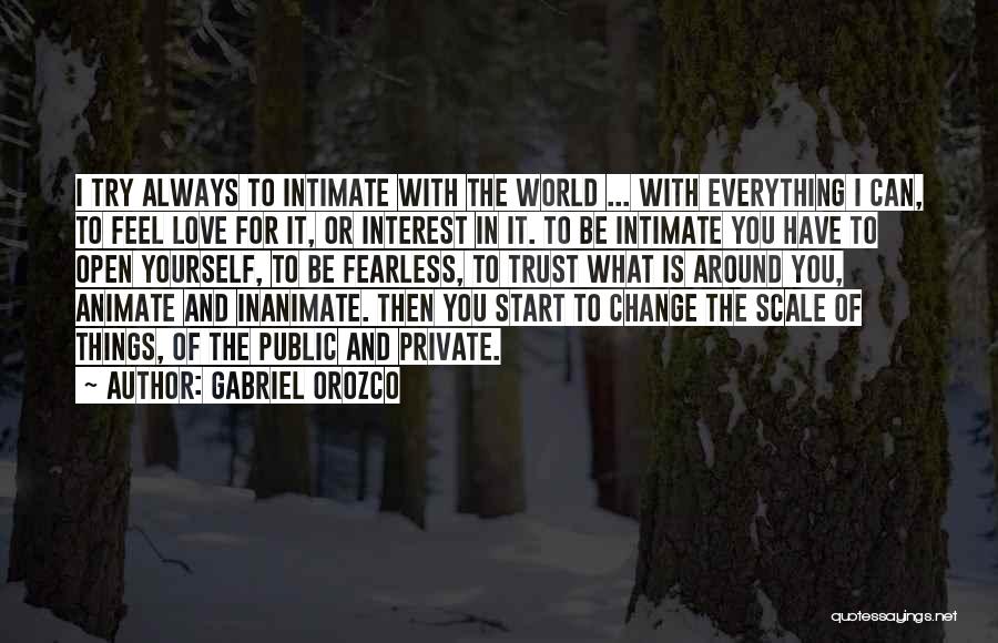 Trying To Change The World Quotes By Gabriel Orozco