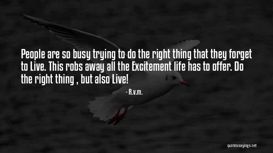 Trying To Do The Right Thing Quotes By R.v.m. Trying To Do The Right Thing Quotes By R.v.m.