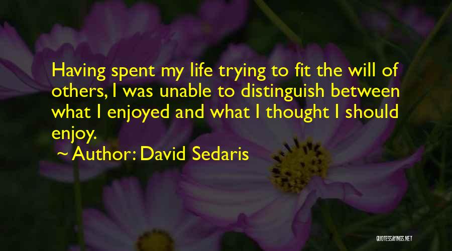 Trying To Enjoy Life Quotes By David Sedaris