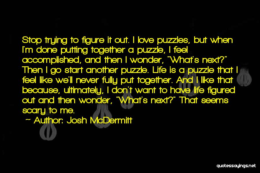 Trying To Figure Life Out Quotes By Josh McDermitt