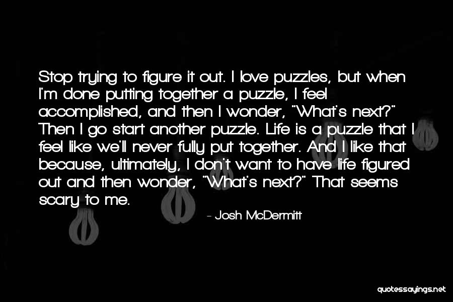 Trying To Figure Out Life Quotes By Josh McDermitt Trying To Figure Out Life Quotes By Josh McDermitt