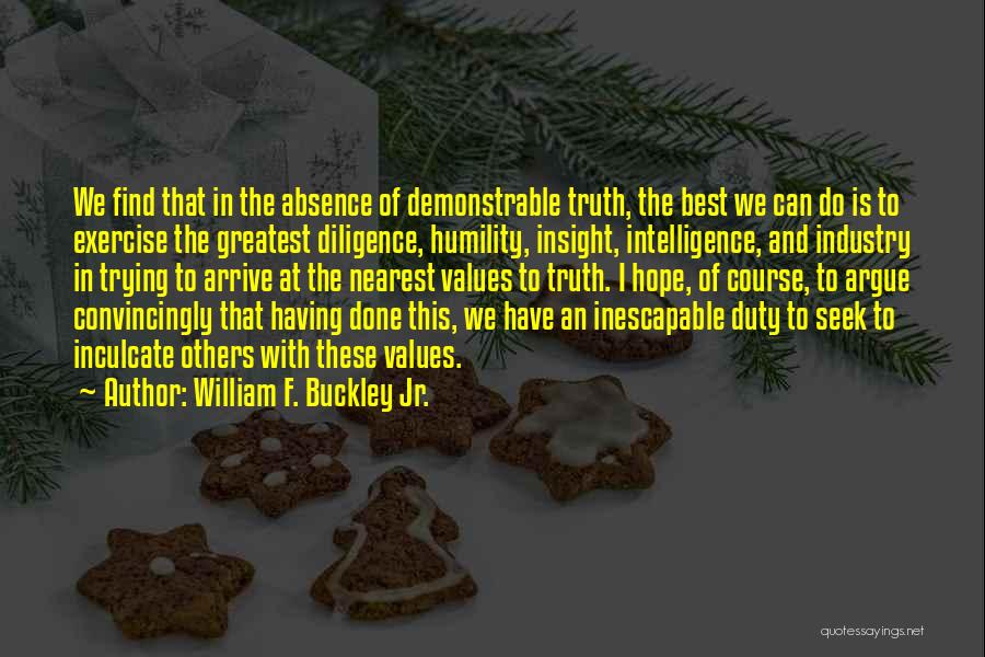 Trying To Find The Truth Quotes By William F. Buckley Jr.