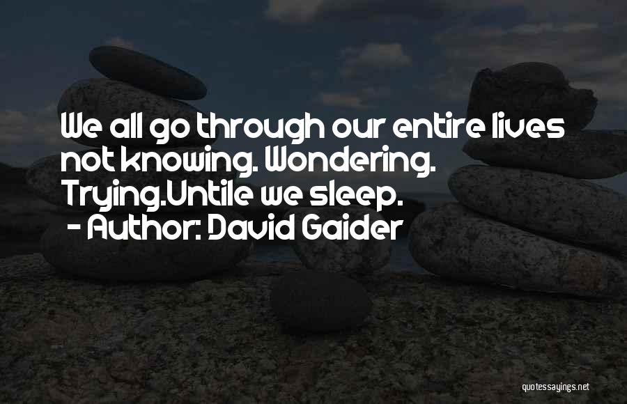 Trying To Get Some Sleep Quotes By David Gaider