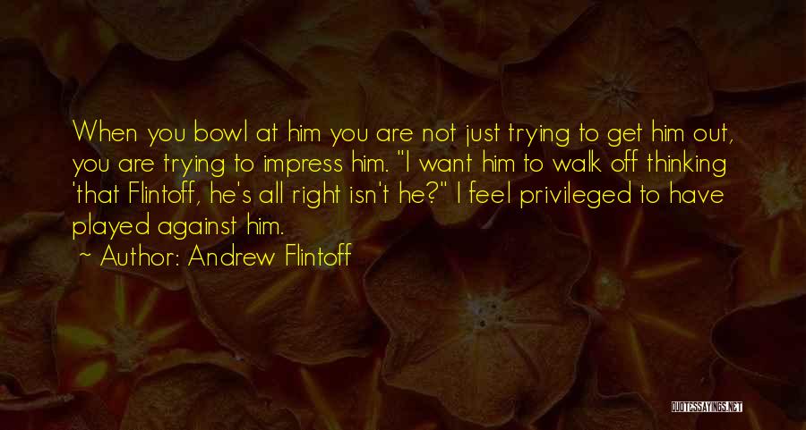 Trying To Impress Others Quotes By Andrew Flintoff