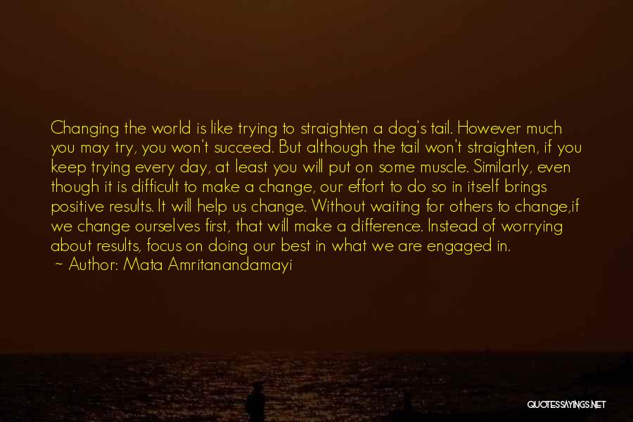 Trying To Keep Positive Quotes By Mata Amritanandamayi