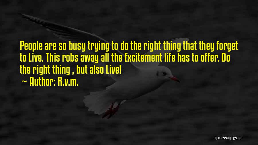 Trying To Live Right Quotes By R.v.m.