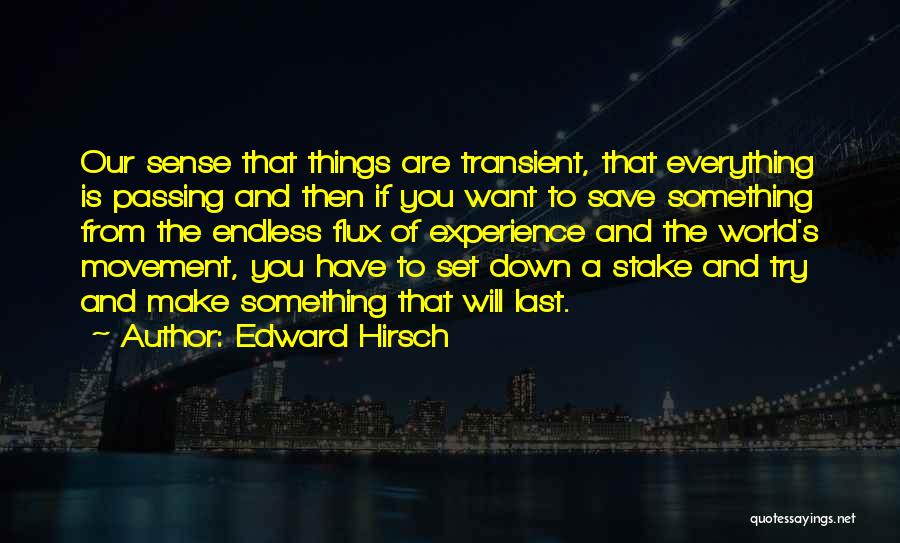 Trying To Save The World Quotes By Edward Hirsch