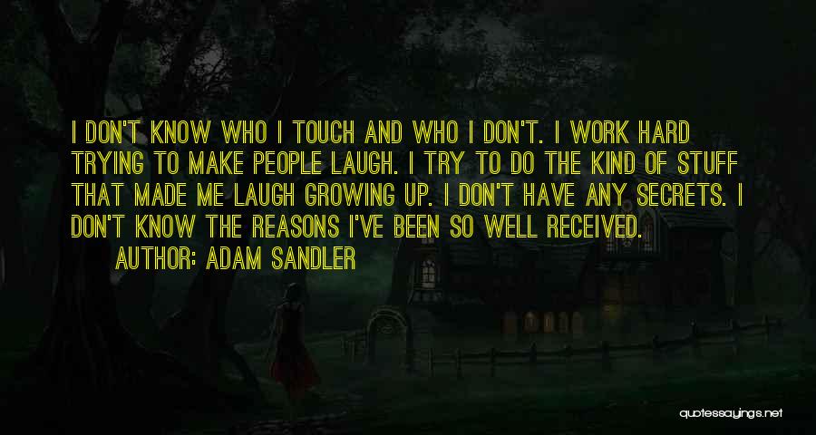 Trying To Work Hard Quotes By Adam Sandler