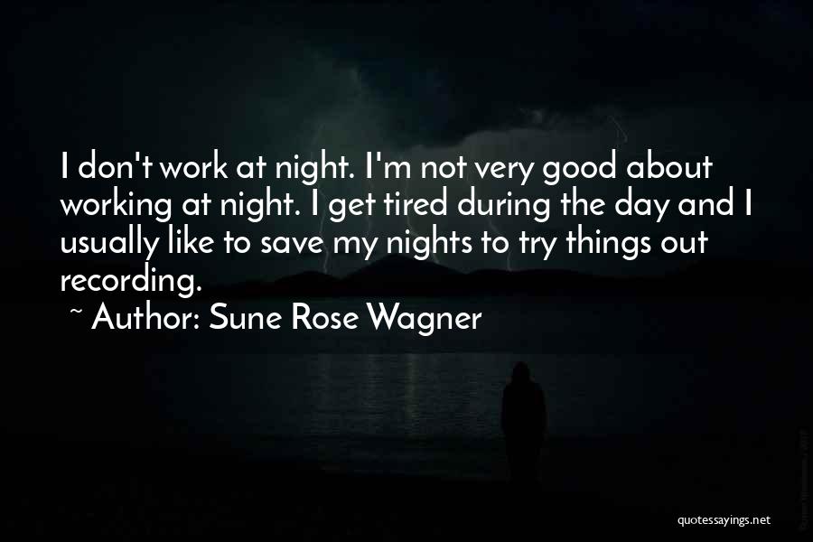 Trying To Work Things Out Quotes By Sune Rose Wagner