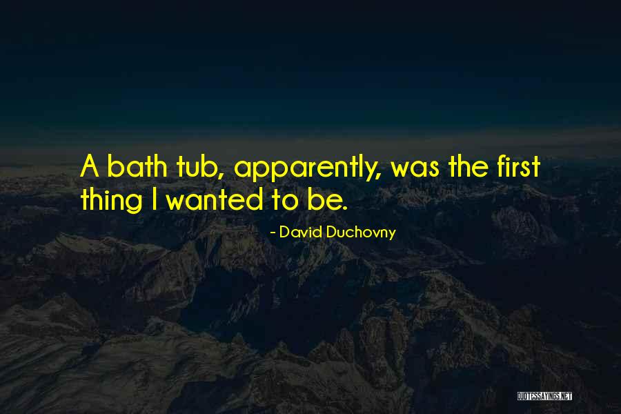 Tub Bath Quotes By David Duchovny Tub Bath Quotes By David Duchovny