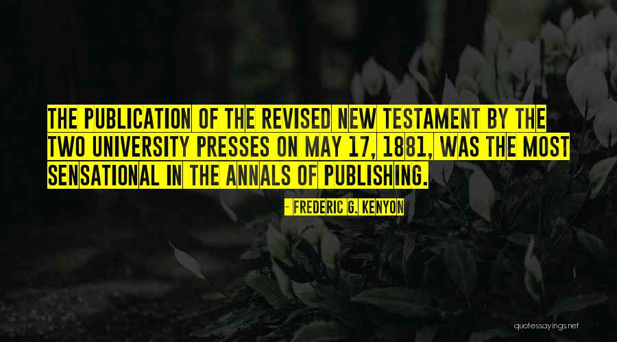 Tuifly Quotes By Frederic G. Kenyon Tuifly Quotes By Frederic G. Kenyon