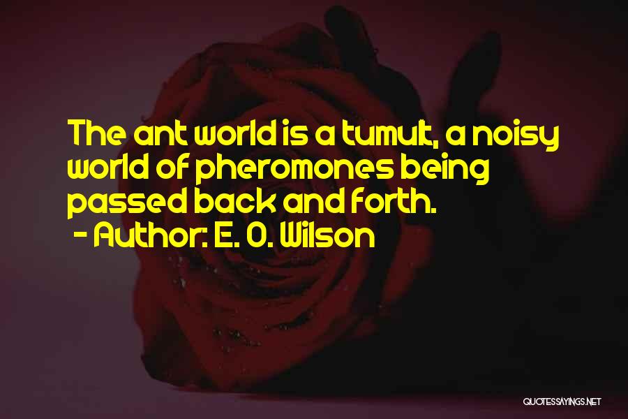 Tumult Quotes By E. O. Wilson