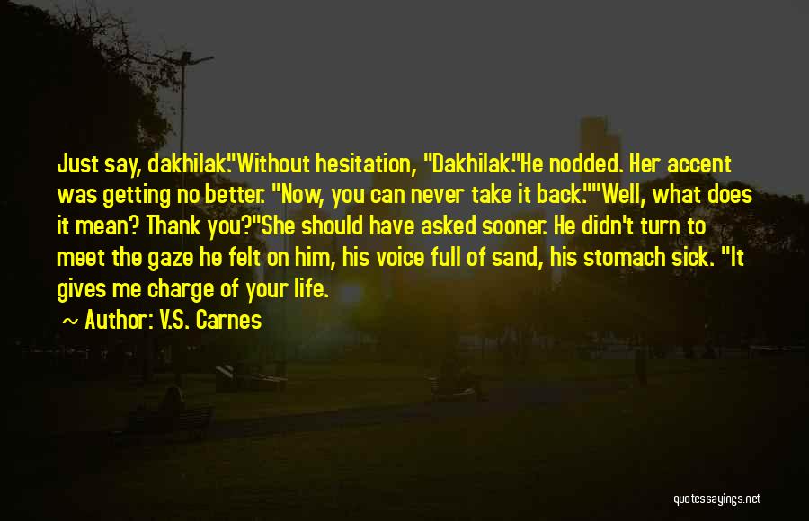 Turn Back On Me Quotes By V.S. Carnes