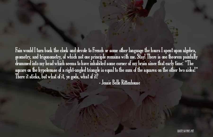 Turn Back Time Quotes By Jessie Belle Rittenhouse