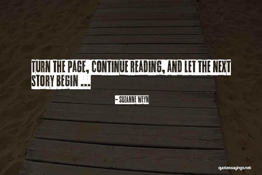 Turn The Next Page Quotes By Suzanne Weyn