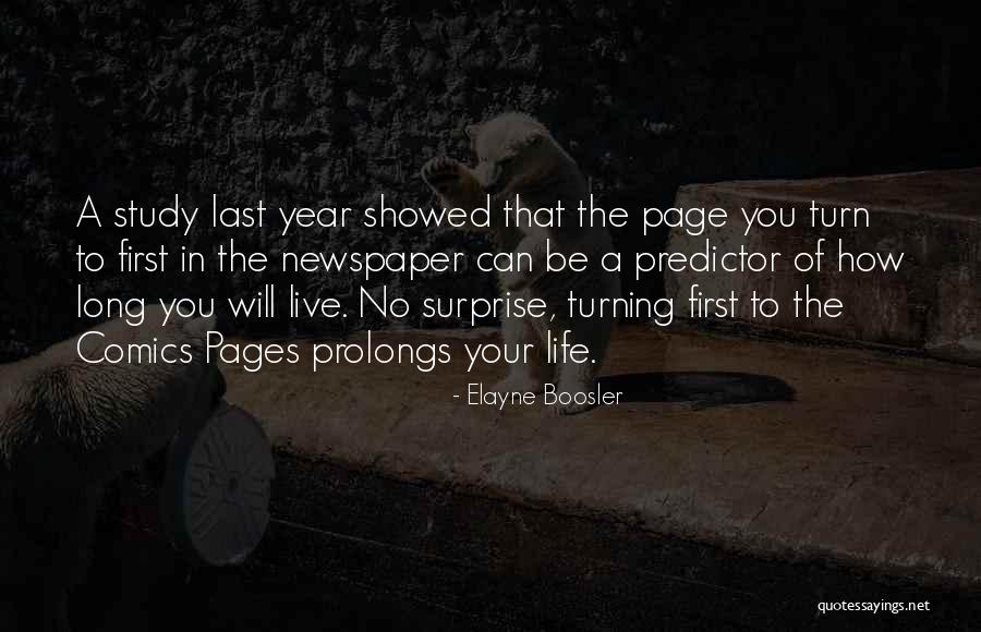 Turn The Page Life Quotes By Elayne Boosler