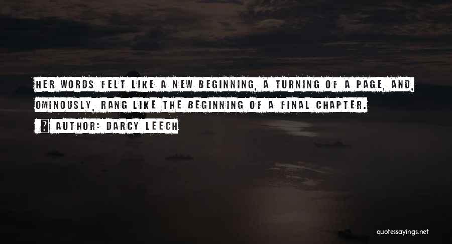 Turning A New Page Quotes By Darcy Leech