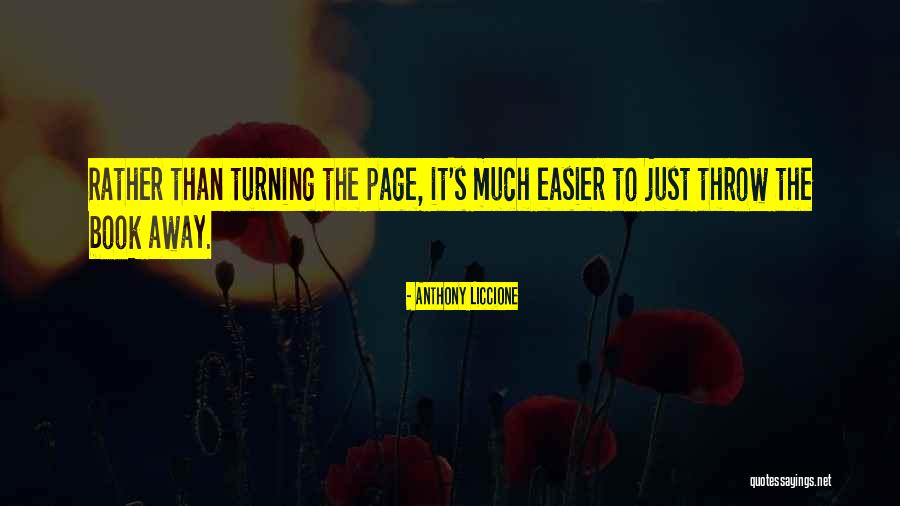 Turning The Page Quotes By Anthony Liccione