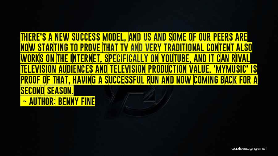 Tv Production Quotes By Benny Fine