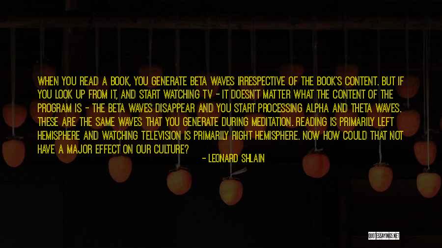 Tv Program Quotes By Leonard Shlain Tv Program Quotes By Leonard Shlain