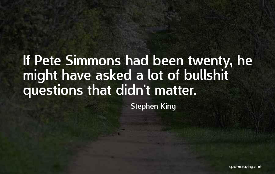 Twenty Quotes By Stephen King