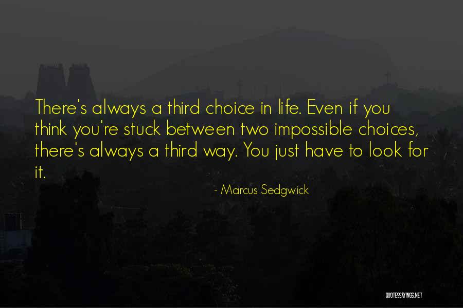 Two Choices In Life Quotes By Marcus Sedgwick