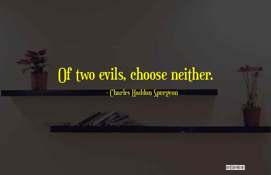 Two Evils Quotes By Charles Haddon Spurgeon